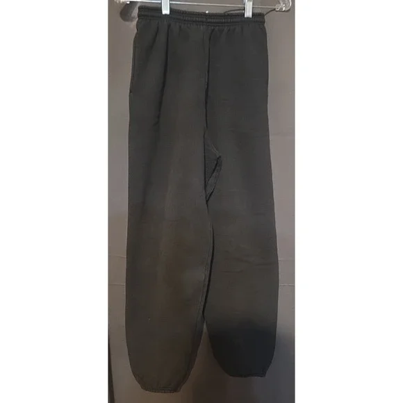 Hanes Premium Black Sweatpants, Men's Small Elastic Waist Drawstring Joggers - Picture 3 of 8